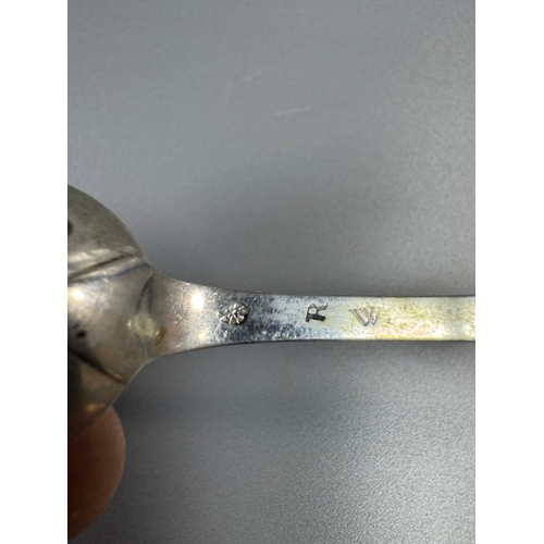 40 - Lot of Assorted English hallmarked sterling spoons and small serving spoons, tested, various pattern... 