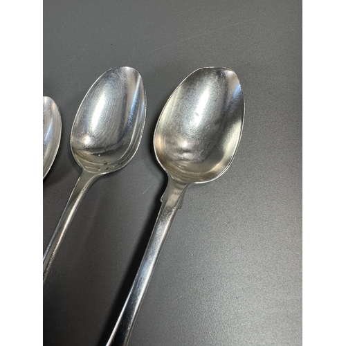 40 - Lot of Assorted English hallmarked sterling spoons and small serving spoons, tested, various pattern... 