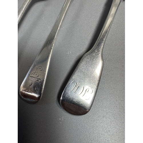 40 - Lot of Assorted English hallmarked sterling spoons and small serving spoons, tested, various pattern... 