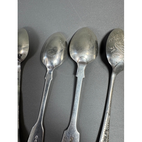 40 - Lot of Assorted English hallmarked sterling spoons and small serving spoons, tested, various pattern... 