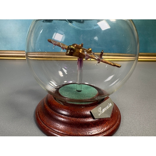 108 - Framed Spitfire print, signed 