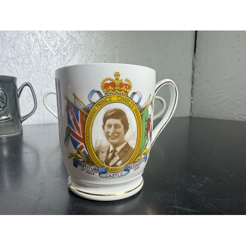 309 - Collection of Vintage Commemorative & Advertising Mugs – Royal Jubilee, Investiture, London & Nescaf... 