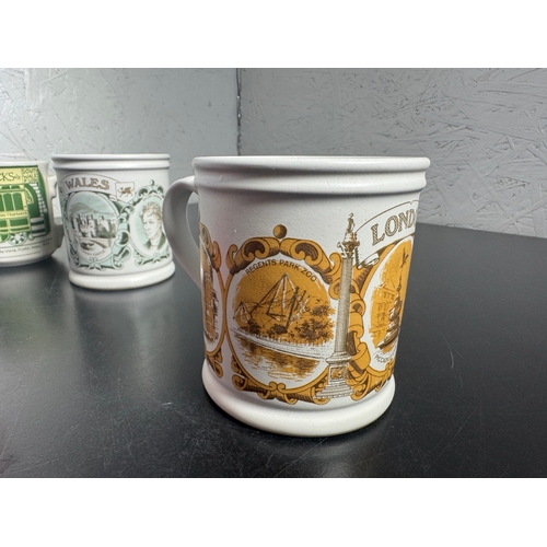 309 - Collection of Vintage Commemorative & Advertising Mugs – Royal Jubilee, Investiture, London & Nescaf... 