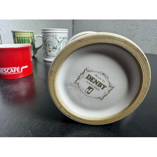 309 - Collection of Vintage Commemorative & Advertising Mugs – Royal Jubilee, Investiture, London & Nescaf... 