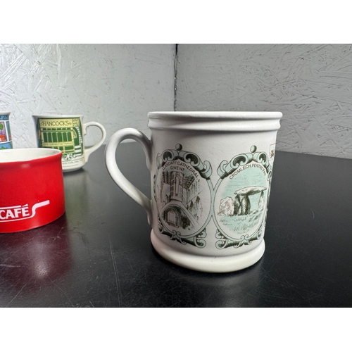 309 - Collection of Vintage Commemorative & Advertising Mugs – Royal Jubilee, Investiture, London & Nescaf... 