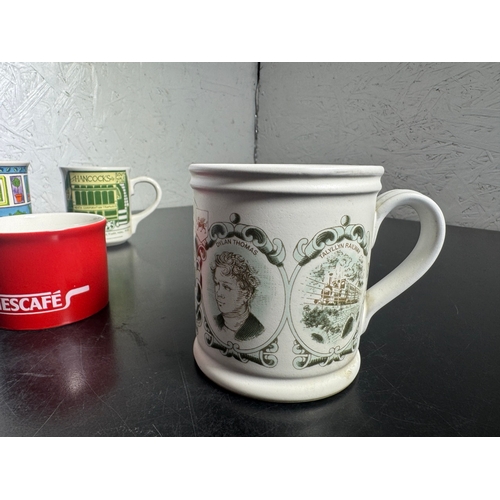 309 - Collection of Vintage Commemorative & Advertising Mugs – Royal Jubilee, Investiture, London & Nescaf... 