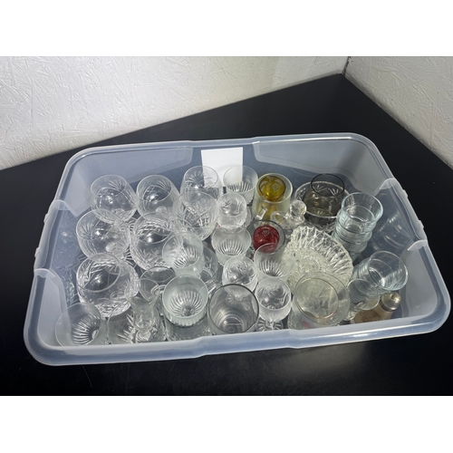 312 - Large Mixed Lot of Vintage Glassware – Shot Glasses, Liqueur Glasses, Cut Crystal, Coloured Glass & ... 