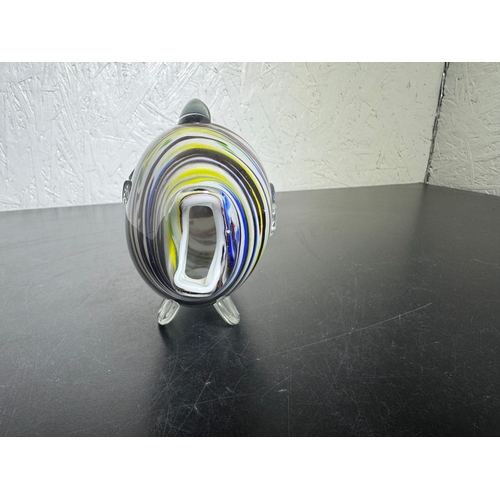 597 - 1970s Romanian Art Glass Fish Sculpture – Multicolour & 35cm Length.

Striking hand‑blown glass fish... 