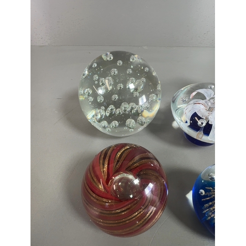 An Assortment of Eight Art Glass Paperweights and Figurines An ...