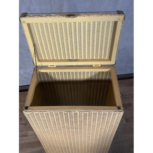 Lloyd Loom a Lusty Product Woven Fibre Laundry Hamper with Glass Top. A ...