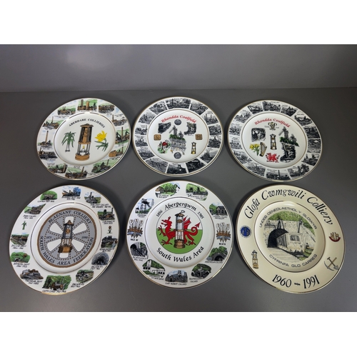 A Set of Six Edwardian Fine Bone China South Wales Colliery ...