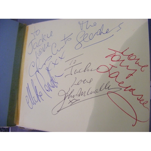 147 - An autograph album together with a late Jet Harris (of the Shadows) concert programme and autograph ... 