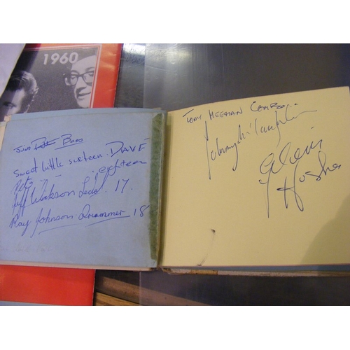 147 - An autograph album together with a late Jet Harris (of the Shadows) concert programme and autograph ... 