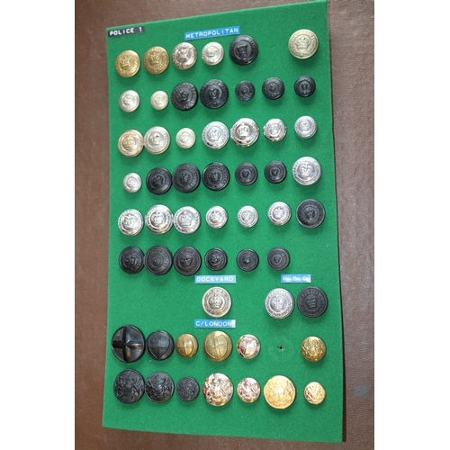 215 - A comprehensive collection of obsolete Constabulary and Police buttons showing good detail of the am... 