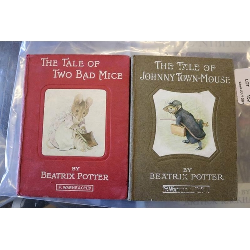 70 - Two Beatrix Potter books, The tale of two bad mice (red book) and The tale of Johnny Town Mouse.