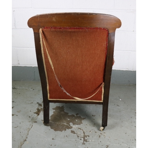 407 - Antique upholstered armchair