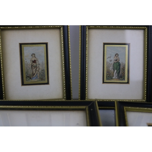 191 - Seven framed Baxter? miniatures