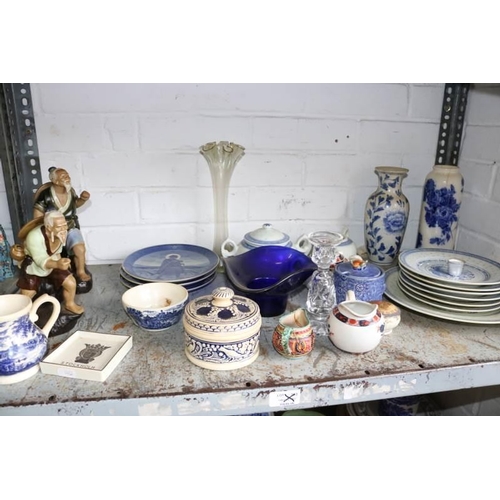 587 - A quantity of assorted ceramics to include chinese figures etc