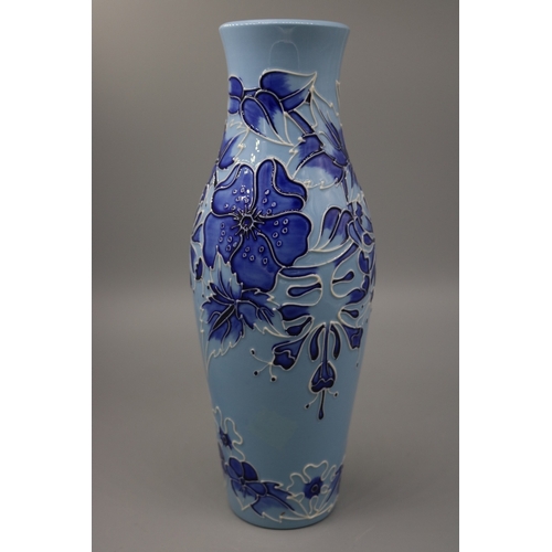 120 - Moorcroft Oberon in an engobi vase impressed marks to base