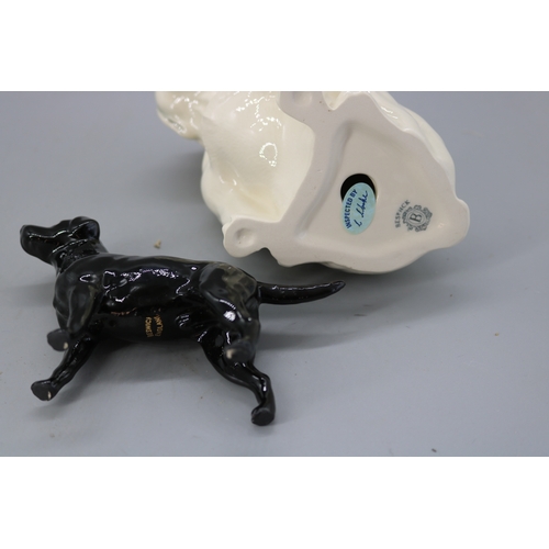 89 - Beswick Bulldog together with a Black Labrador.