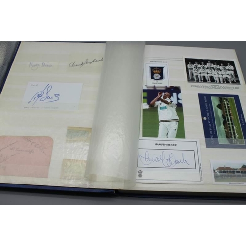 52 - A stockbook of cricketers photos and autograph signatures including Dennis Amiss, Bill Edrich, Alan ... 