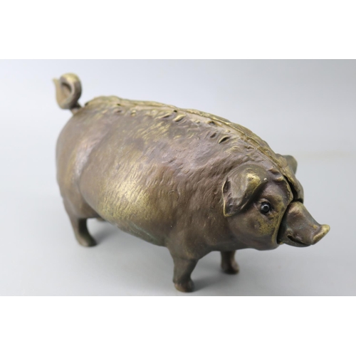 200 - A bronze pig desk bell