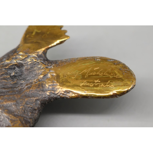 201 - A Mary Michelmore Australia duckbilled platypus signed to base, measures approx 12cm long