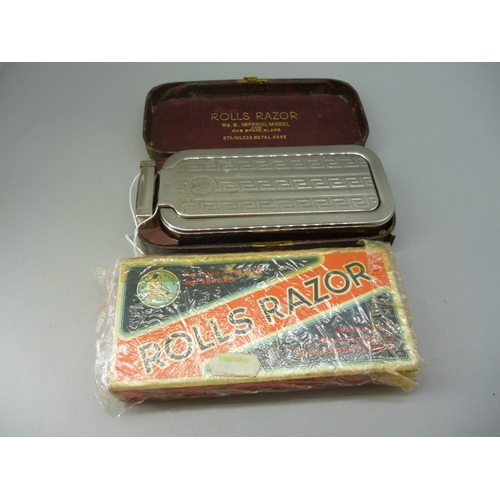 202 - Two Rolls razors in boxes one in original packaging, Rolls Razor Ltd, London