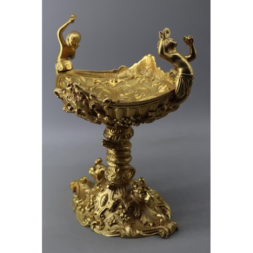 203 - A gilded bronze tazza