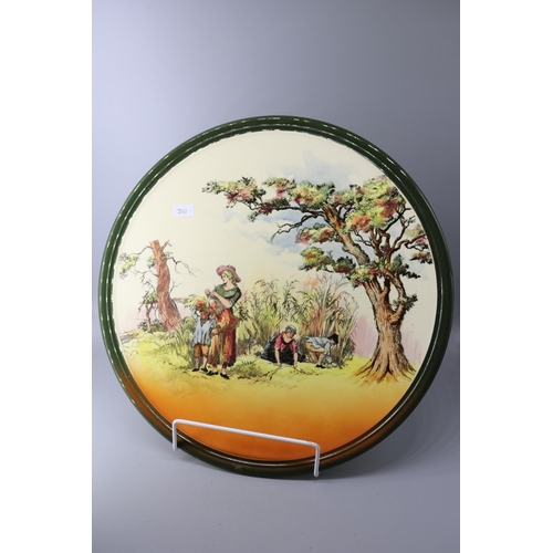 213 - Royal Doulton charger The Gleaners D6123 measures approx 34.5cm diameter