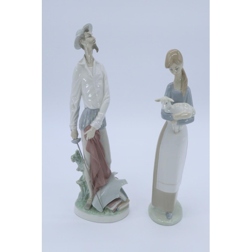 1B - Two Lladro decorative figurines with boxes, one numbered 4505