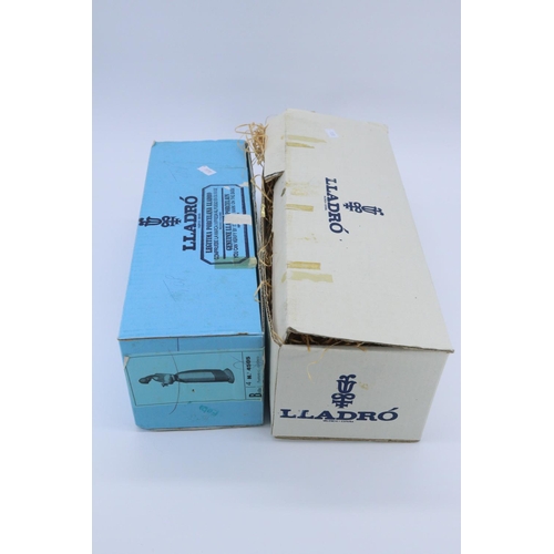 1B - Two Lladro decorative figurines with boxes, one numbered 4505