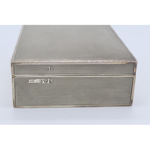 45 - Silver cigarette box monogrammed to front