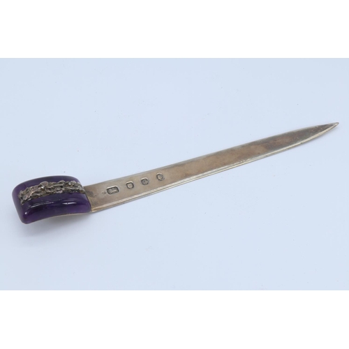 52 - A decorative silver letter opener