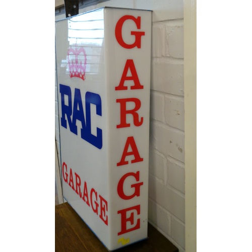 273 - RAC double sided garage sign, light box (approx H58.5cm x W36cm x D11.5cm) (TRADE - Spares or Repair... 