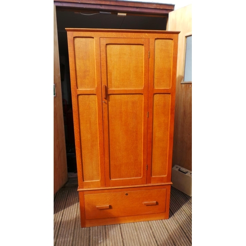 774 - A period single drawer wardrobe retailed by Harvey Nichols, measures approx 94cmw x 47cm d x 184cm H