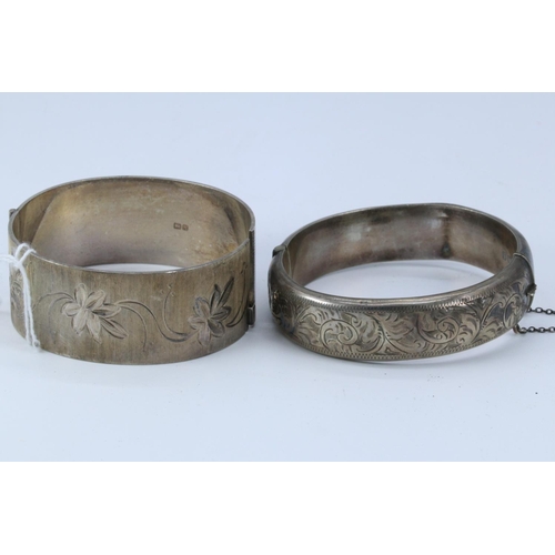 158 - Two silver braceletes/bangles a/f