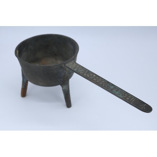 328 - A Wasbrough no 4 brass raised pan