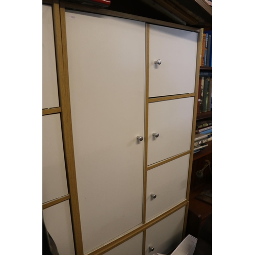 763 - Four contemporary storage cabinets measures approx. 60cm wide x 30cm deep x 80cm high