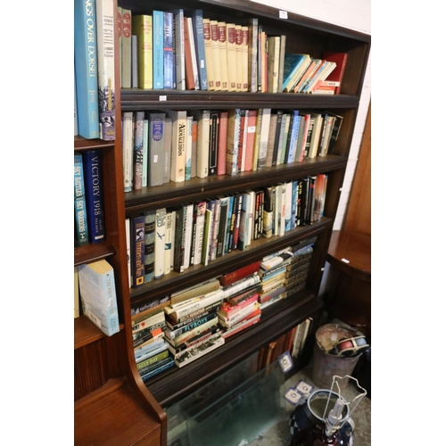 770 - A simplex Oak 5 tier bookcase with glass sliding fronts