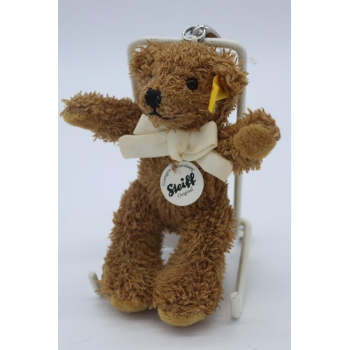 122b - Steiff Bear key ring with tag in ear. Bear approx' 12cm tall.