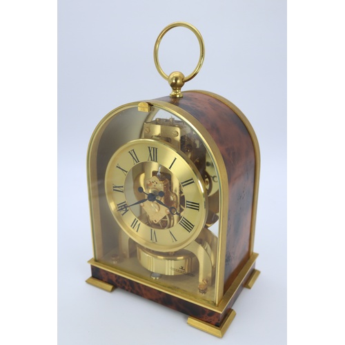 1C - Jaeger Le Coultre Atmos mantle/bracket clock borne model 5924 with original travel case and cardboar... 