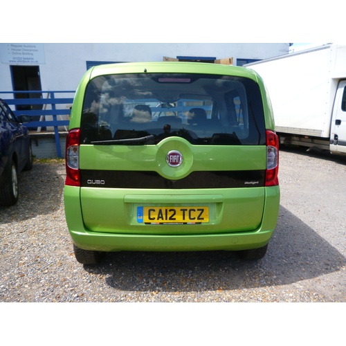 1D - A Fiat Qubo 5 Door car Green coloured, 1248cc, Diesel, Automatic, CA12 TCZ , Known faults we are awa... 