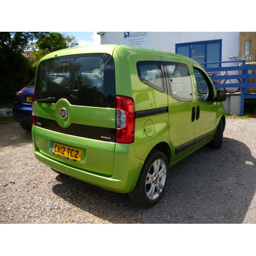 1D - A Fiat Qubo 5 Door car Green coloured, 1248cc, Diesel, Automatic, CA12 TCZ , Known faults we are awa... 