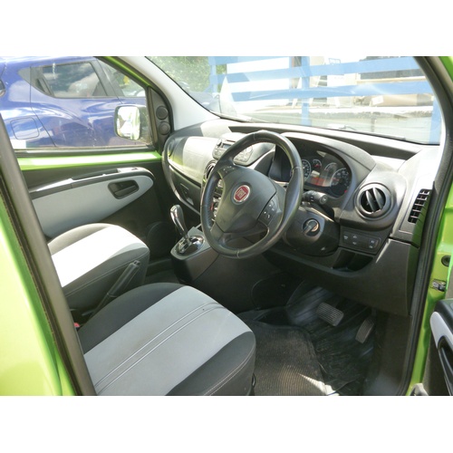 1D - A Fiat Qubo 5 Door car Green coloured, 1248cc, Diesel, Automatic, CA12 TCZ , Known faults we are awa... 