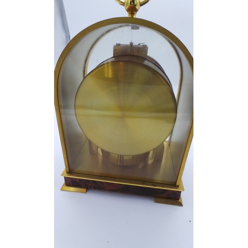 1C - Jaeger Le Coultre Atmos mantle/bracket clock borne model 5924 with original travel case and cardboar... 