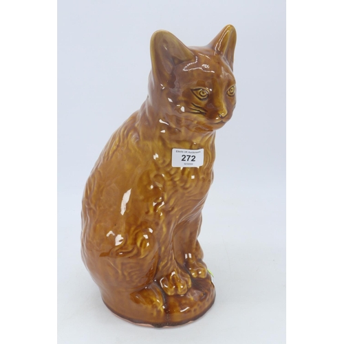 272 - Ewenny Pottery cat, approx 34cm high