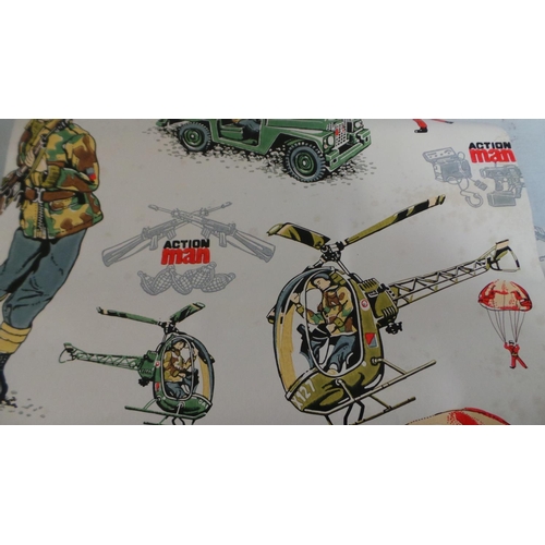 129 - Vintage action man part rolls wallpaper