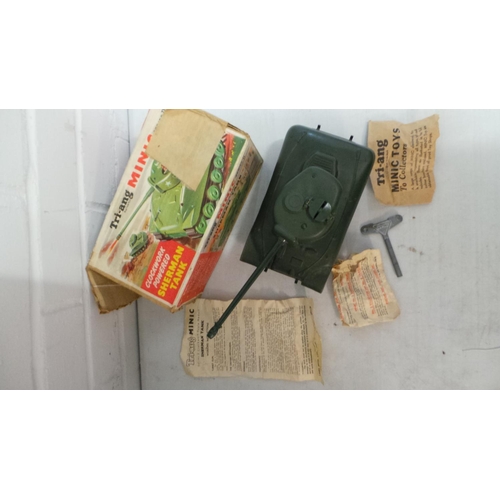 157 - Boxed Tri-ang minic series 2 Sherman tank