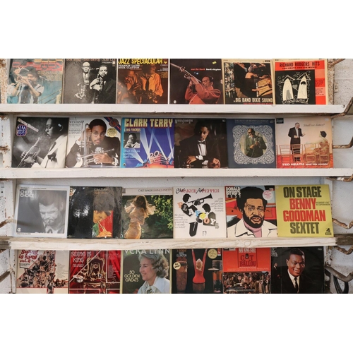 629 - 96 Jazz LPs including, Bing Crosby, John Coltrane, Ted Heath, Nat King Cole etc.. carton not include... 